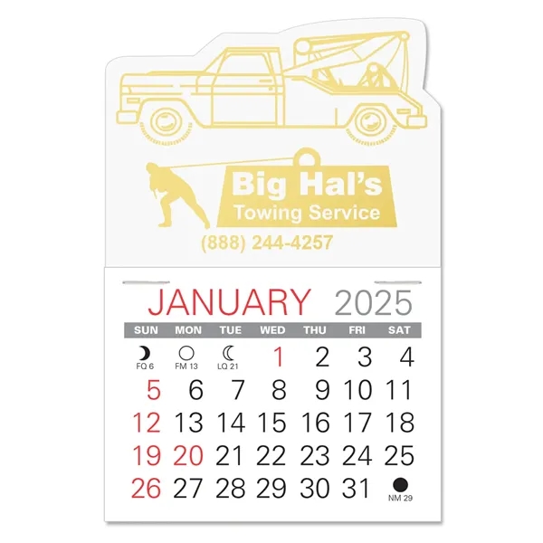 Tow Truck Shape Value Stick Vinyl Self-Adhesive Calendars stick in 24... from ASI 95280 Warwick Publishing Co / Warwick