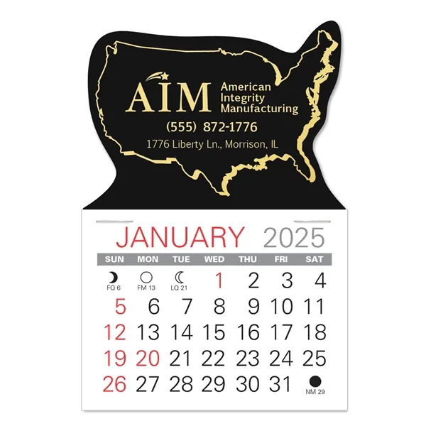 USA Shape Value Stick Vinyl Self-Adhesive Calendars stick in 24 shapes... from ASI 95280 Warwick Publishing Co / Warwick
