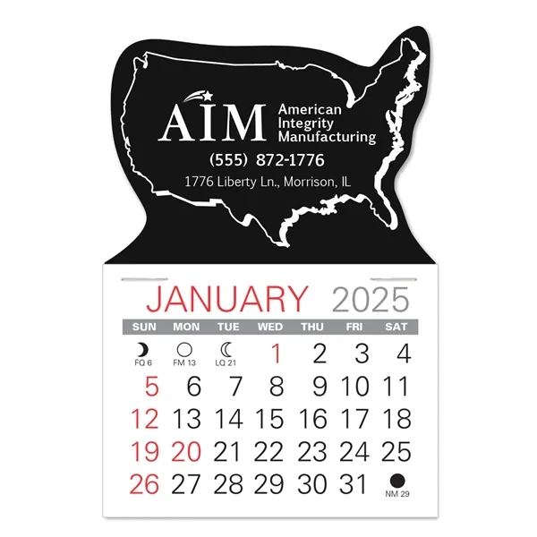 USA Shape Value Stick Vinyl Self-Adhesive Calendars stick in 24 shapes... from ASI 95280 Warwick Publishing Co / Warwick
