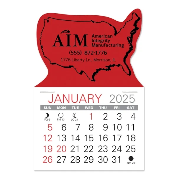 USA Shape Value Stick Vinyl Self-Adhesive Calendars stick in 24 shapes... from ASI 95280 Warwick Publishing Co / Warwick