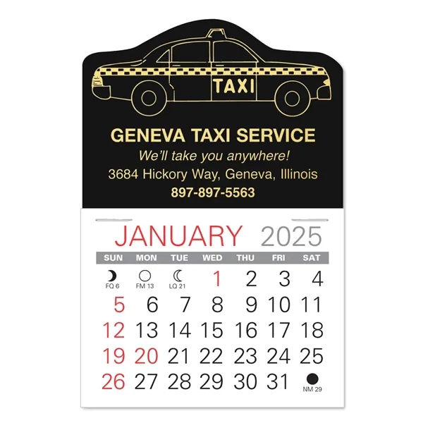Taxi Shape Value Stick Vinyl Self-Adhesive Calendars stick in 24 shapes... from ASI 95280 Warwick Publishing Co / Warwick