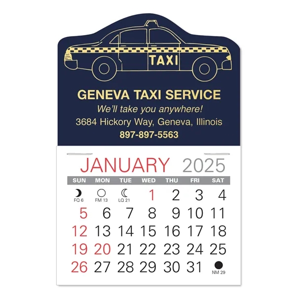 Taxi Shape Value Stick Vinyl Self-Adhesive Calendars stick in 24 shapes... from ASI 95280 Warwick Publishing Co / Warwick