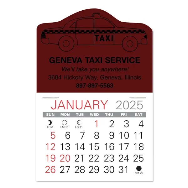 Taxi Shape Value Stick Vinyl Self-Adhesive Calendars stick in 24 shapes... from ASI 95280 Warwick Publishing Co / Warwick
