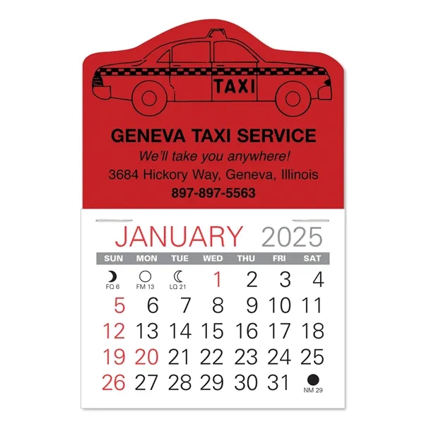 Taxi Shape Value Stick Vinyl Self-Adhesive Calendars stick in 24 shapes... from ASI 95280 Warwick Publishing Co / Warwick