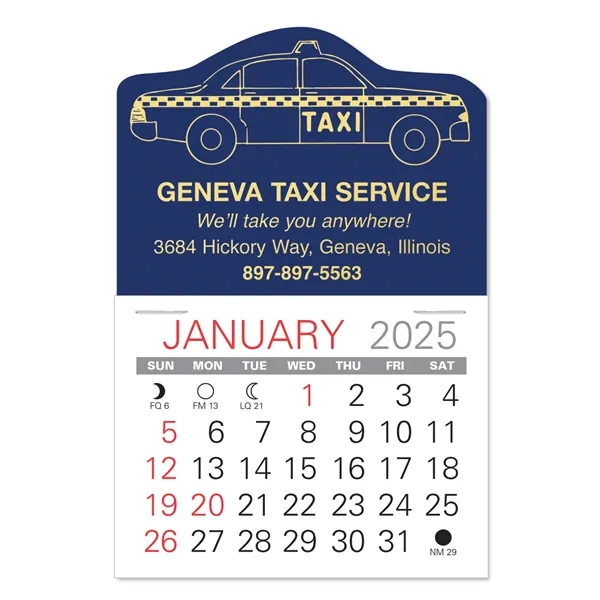 Taxi Shape Value Stick Vinyl Self-Adhesive Calendars stick in 24 shapes... from ASI 95280 Warwick Publishing Co / Warwick