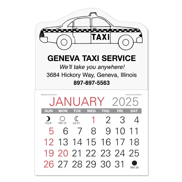 Taxi Shape Value Stick Vinyl Self-Adhesive Calendars stick in 24 shapes... from ASI 95280 Warwick Publishing Co / Warwick