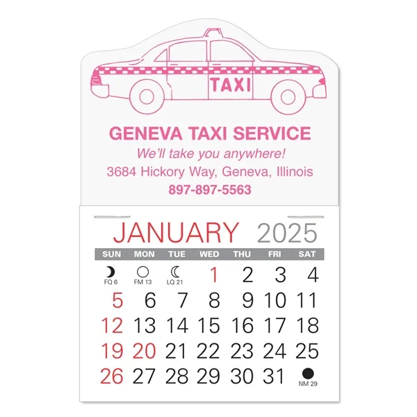 Taxi Shape Value Stick Vinyl Self-Adhesive Calendars stick in 24 shapes... from ASI 95280 Warwick Publishing Co / Warwick