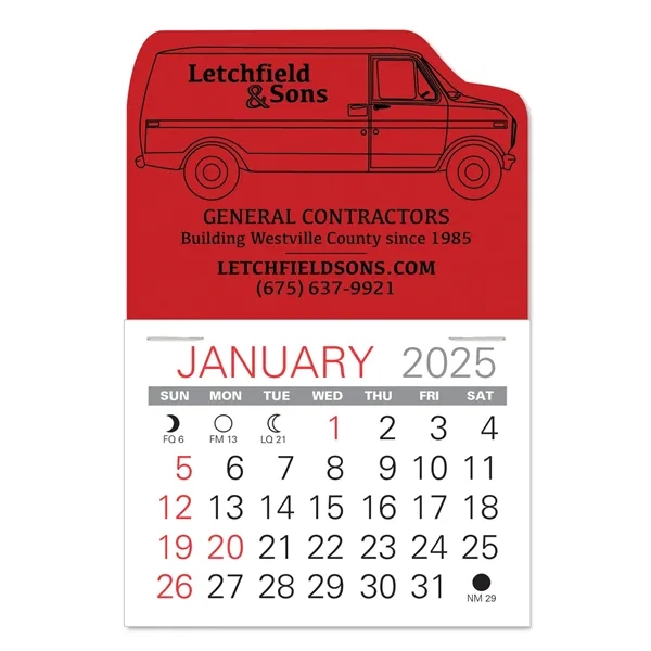 Van Shape Value Stick Vinyl Self-Adhesive Calendars stick in 24 shapes... from ASI 95280 Warwick Publishing Co / Warwick