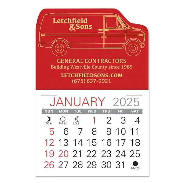 Van Shape Value Stick Vinyl Self-Adhesive Calendars stick in 24 shapes... from ASI 95280 Warwick Publishing Co / Warwick