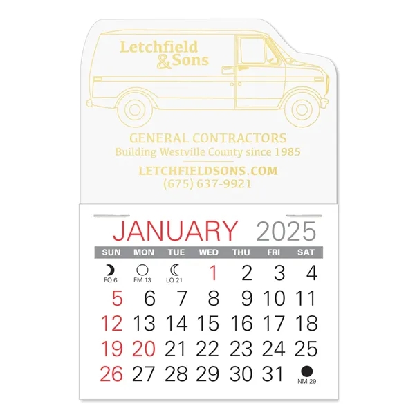 Van Shape Value Stick Vinyl Self-Adhesive Calendars stick in 24 shapes... from ASI 95280 Warwick Publishing Co / Warwick