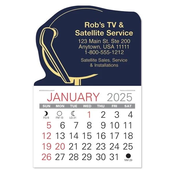 Satellite Shape Value Stick Vinyl Self-Adhesive Calendars stick in 24 shapes... from ASI 95280 Warwick Publishing Co / Warwick