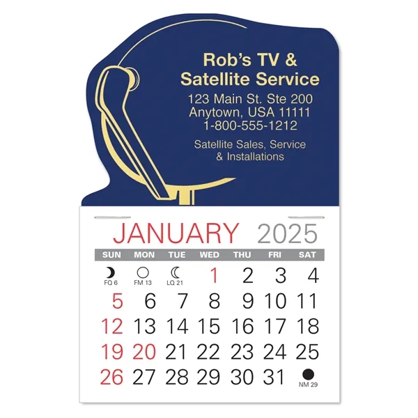 Satellite Shape Value Stick Vinyl Self-Adhesive Calendars stick in 24 shapes... from ASI 95280 Warwick Publishing Co / Warwick