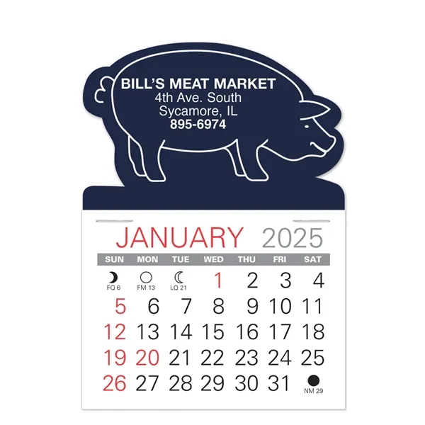Pig Shape Value Stick Vinyl Self-Adhesive Calendars stick in 24 shapes... from ASI 95280 Warwick Publishing Co / Warwick