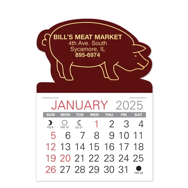 Pig Shape Value Stick Vinyl Self-Adhesive Calendars stick in 24 shapes... from ASI 95280 Warwick Publishing Co / Warwick