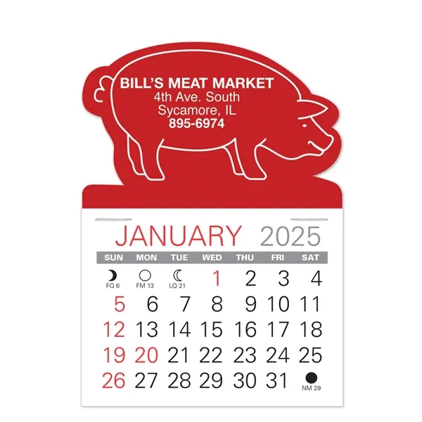 Pig Shape Value Stick Vinyl Self-Adhesive Calendars stick in 24 shapes... from ASI 95280 Warwick Publishing Co / Warwick