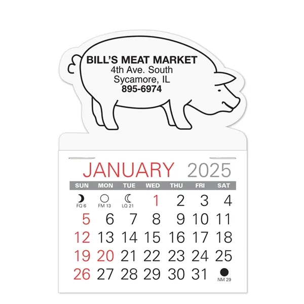 Pig Shape Value Stick Vinyl Self-Adhesive Calendars stick in 24 shapes... from ASI 95280 Warwick Publishing Co / Warwick