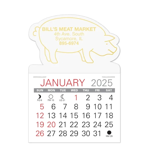 Pig Shape Value Stick Vinyl Self-Adhesive Calendars stick in 24 shapes... from ASI 95280 Warwick Publishing Co / Warwick