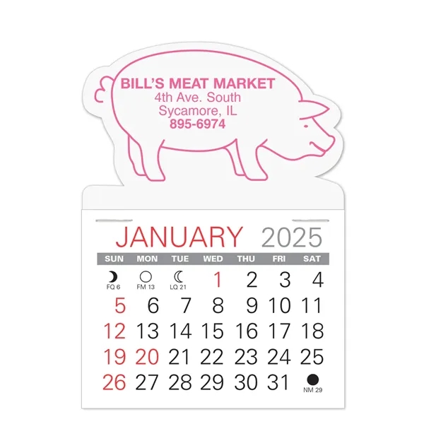 Pig Shape Value Stick Vinyl Self-Adhesive Calendars stick in 24 shapes... from ASI 95280 Warwick Publishing Co / Warwick