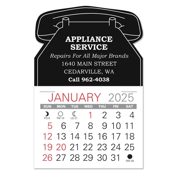 Phone Shape Value Stick Vinyl Self-Adhesive Calendars stick in 24 shapes... from ASI 95280 Warwick Publishing Co / Warwick