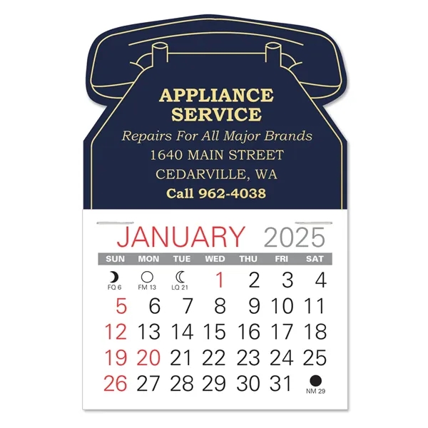 Phone Shape Value Stick Vinyl Self-Adhesive Calendars stick in 24 shapes... from ASI 95280 Warwick Publishing Co / Warwick