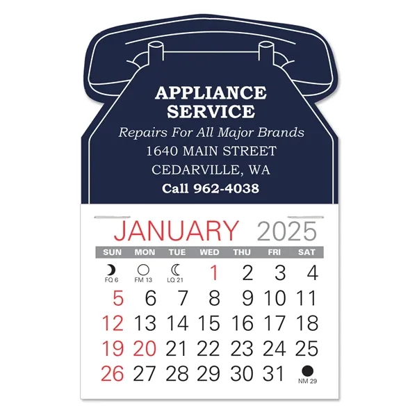 Phone Shape Value Stick Vinyl Self-Adhesive Calendars stick in 24 shapes... from ASI 95280 Warwick Publishing Co / Warwick