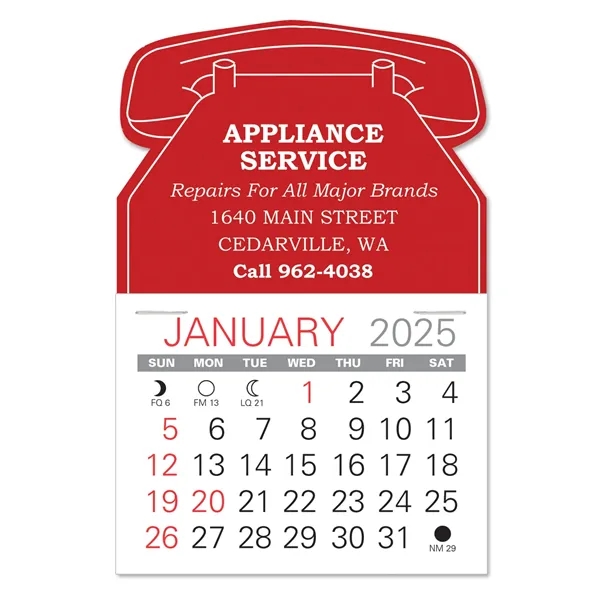 Phone Shape Value Stick Vinyl Self-Adhesive Calendars stick in 24 shapes... from ASI 95280 Warwick Publishing Co / Warwick