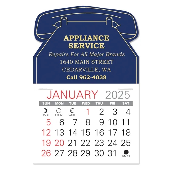 Phone Shape Value Stick Vinyl Self-Adhesive Calendars stick in 24 shapes... from ASI 95280 Warwick Publishing Co / Warwick