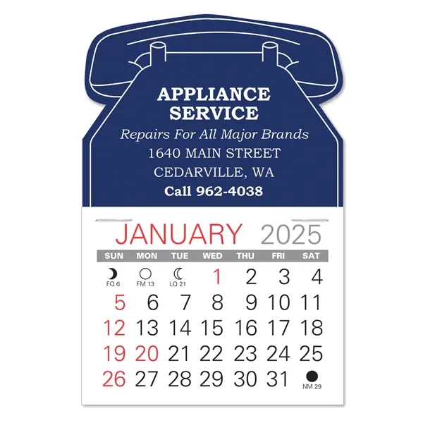 Phone Shape Value Stick Vinyl Self-Adhesive Calendars stick in 24 shapes... from ASI 95280 Warwick Publishing Co / Warwick