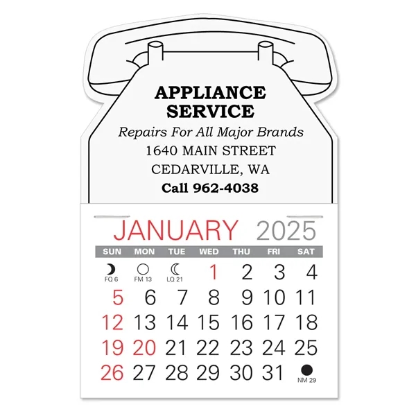 Phone Shape Value Stick Vinyl Self-Adhesive Calendars stick in 24 shapes... from ASI 95280 Warwick Publishing Co / Warwick