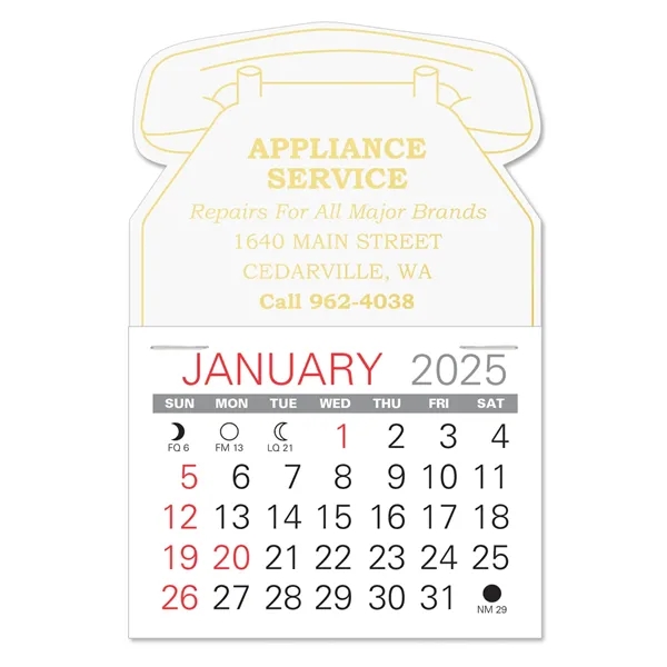 Phone Shape Value Stick Vinyl Self-Adhesive Calendars stick in 24 shapes... from ASI 95280 Warwick Publishing Co / Warwick