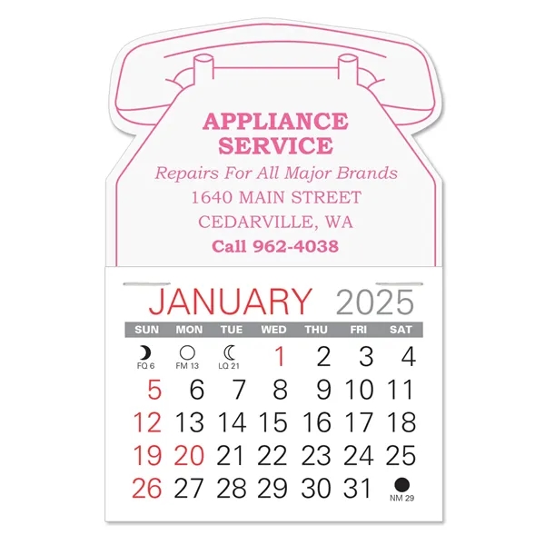 Phone Shape Value Stick Vinyl Self-Adhesive Calendars stick in 24 shapes... from ASI 95280 Warwick Publishing Co / Warwick