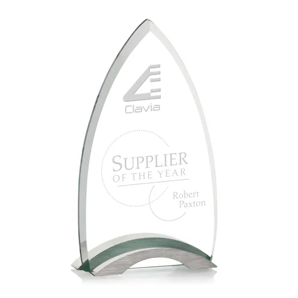 Beautifully shaped jade award with a brushed aluminum base.... from ASI 84592 St Regis Group / St Regis