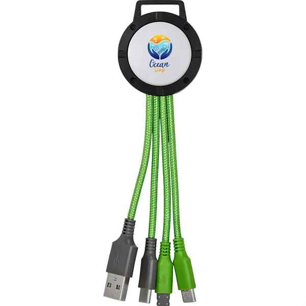 Vivid Dual Input 3-in-1 Colorful Charging Cable... from ASI 30208 A P Specialties / AP Specialties