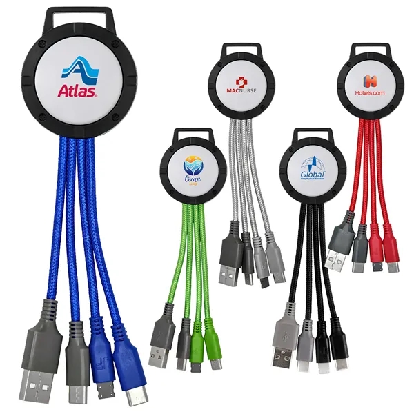 Vivid Dual Input 3-in-1 Colorful Charging Cable... from ASI 30208 A P Specialties / AP Specialties