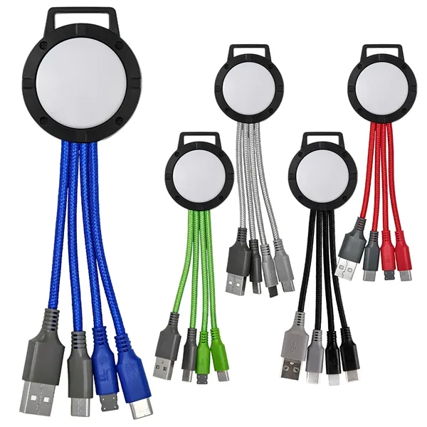 Vivid Dual Input 3-in-1 Colorful Charging Cable... from ASI 30208 A P Specialties / AP Specialties