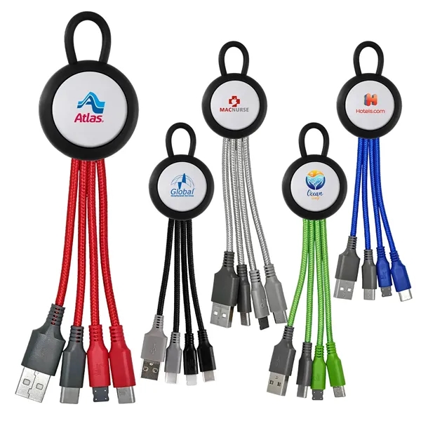 Vivid Loop Dual Input 3-in-1 Colorful Charging Cable... from ASI 30208 A P Specialties / AP Specialties