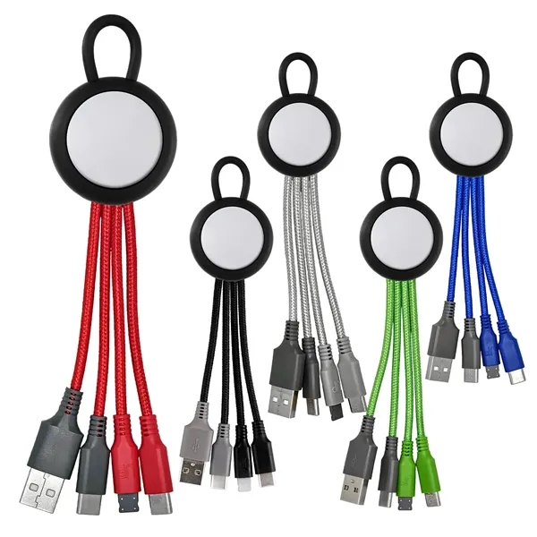 Vivid Loop Dual Input 3-in-1 Colorful Charging Cable... from ASI 30208 A P Specialties / AP Specialties