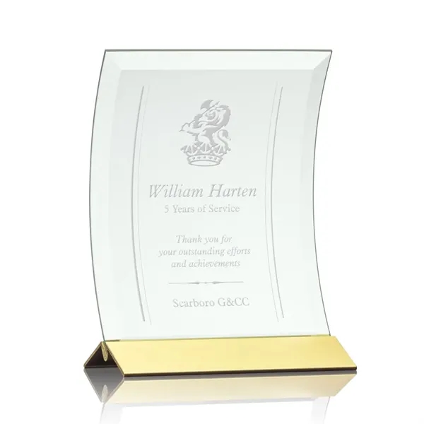 Curved Jade Crystal with deep bevelled edges mounted in a brushed... from ASI 84592 St Regis Group / St Regis