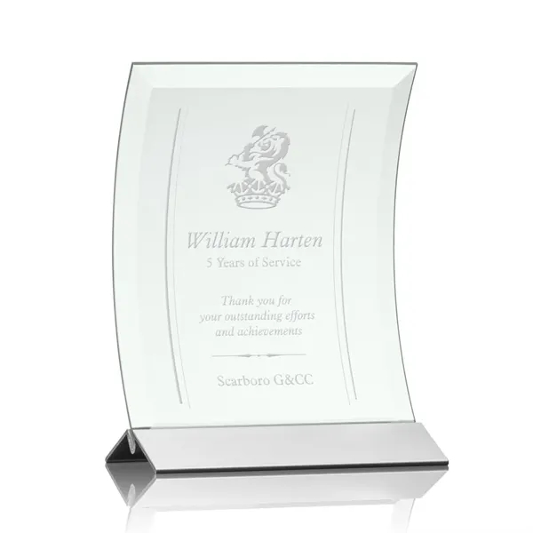 Curved Jade Crystal with deep bevelled edges mounted in a brushed... from ASI 84592 St Regis Group / St Regis