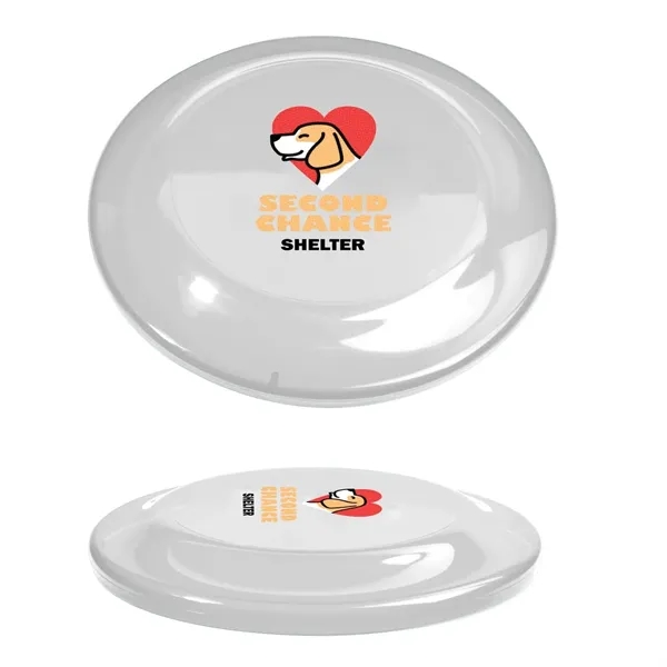 9.25" flying discs made of recyclable transparent plastic.... from ASI 62088 IDProductsource