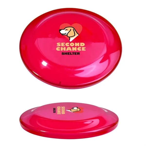 9.25" flying discs made of recyclable transparent plastic.... from ASI 62088 IDProductsource