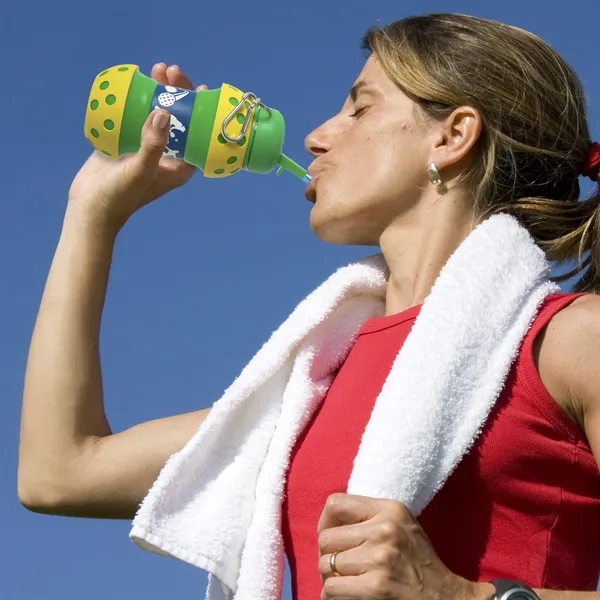 16 oz. collapsible silicone bottle with pickleball design.... from ASI 42016 Brighter Promotions Inc / Chemical Light™