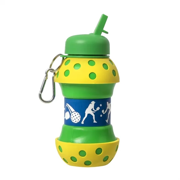 16 oz. collapsible silicone bottle with pickleball design.... from ASI 42016 Brighter Promotions Inc / Chemical Light™
