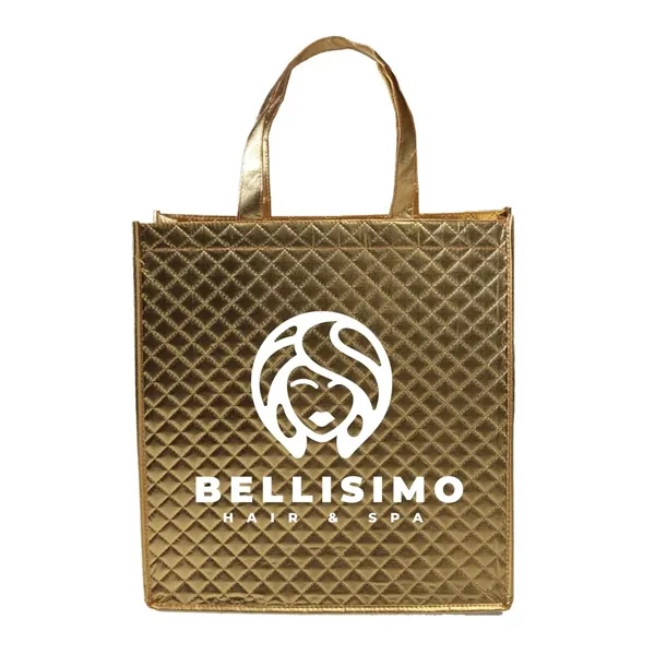 Non-woven tote bag with reflective metallic lamination and 19.6" handles.... from ASI 62088 IDProductsource