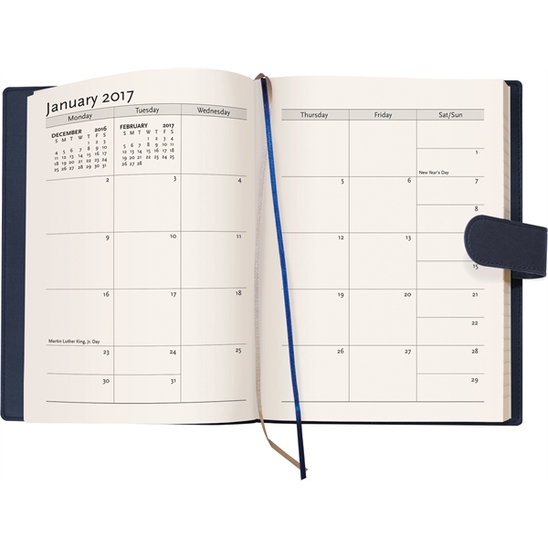 7" x 9.5" perfect bound journal with strap closure, deboss imprint,... from ASI 91340 Journalbooks/Timeplanner Calendars
