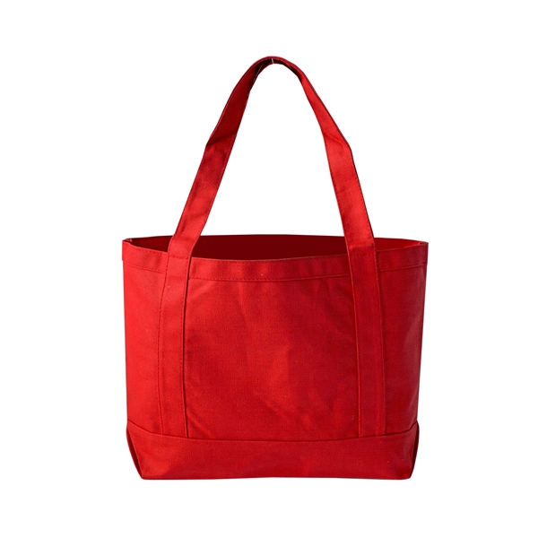 19" x 12" x 4.5" cotton red canvas handled boat tote.... from ASI 37980 Bagworld
