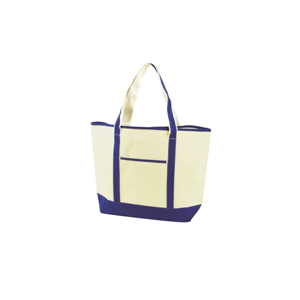 22" x 16" x 6" cotton canvas boat tote with color... from ASI 37980 Bagworld