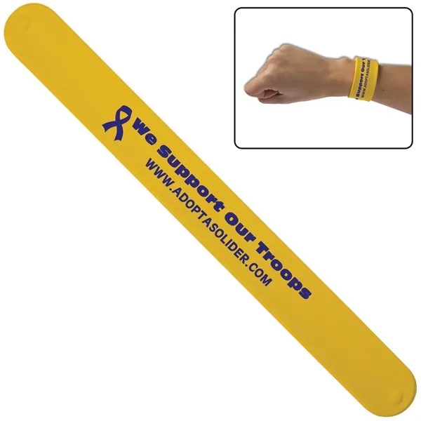 Silicone slap bracelet in an assortment of stylish colors.... from ASI 62190 Illini