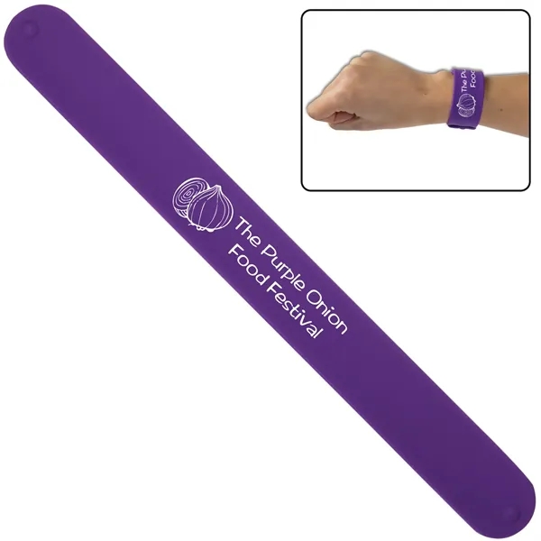 Silicone slap bracelet in an assortment of stylish colors.... from ASI 62190 Illini