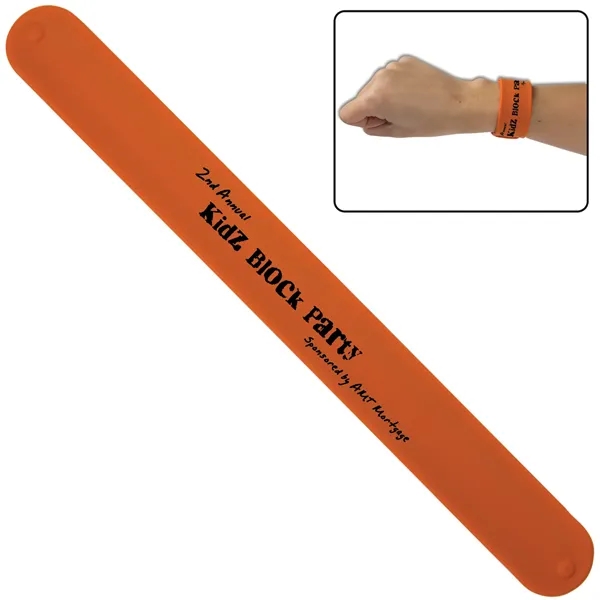 Silicone slap bracelet in an assortment of stylish colors.... from ASI 62190 Illini